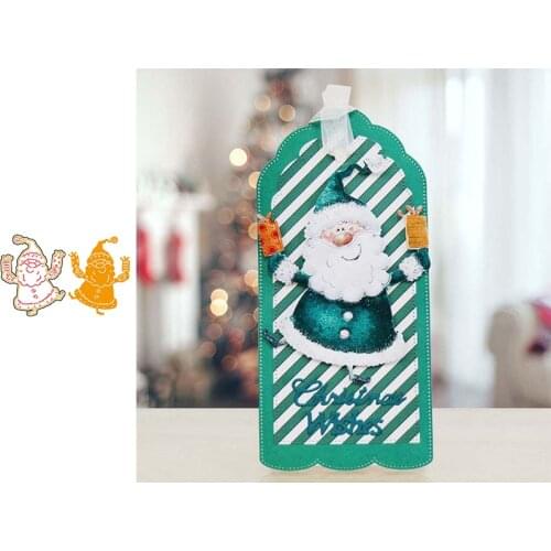 Dancing Santa Die Cuts For Card Making 2020 Joyful Santa In Christmas Metal Cutting Dies For Scrapbooking And DIY Crafts Cards