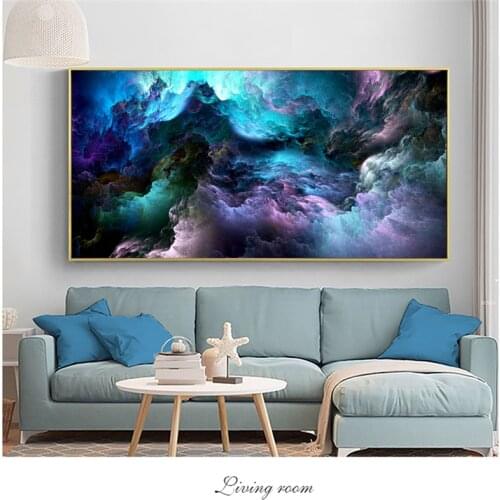Vivid Color Wall Art Canvas Prints Modern Space Cloud Canvas Paintings Large Size Canvas Art Decorative Pictures For Bed Room