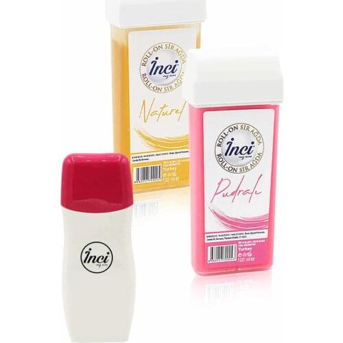 Pearl Pink and cartridge roll on depilatory 2 PCs + roll on depilatory heating machine, filling in the network, depilation, sugar-free wax, hair removal