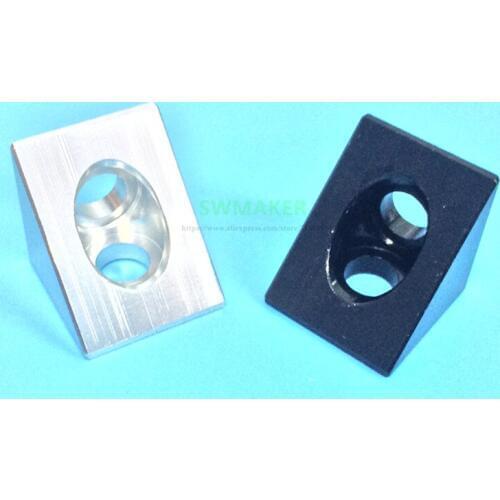 1pcs Black / silver V-slot Angle Corner Connector 90 degree Angle Bracket for Openbuilds CNC/ 3D printer DIY parts