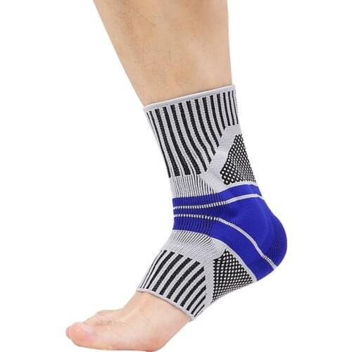 1 PCS Silicone Ankle Support Brace Compression Sleeve Ankle Protective Nylon Strap Belt Ankle Protector Pain Relief