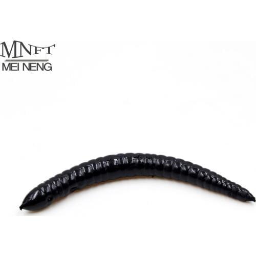 MNFT 24PCS Simulation Earthworm Black Bronw Fishing Worms Artificial Fishing Worms Lures Soft Bait 8cm Fishing Tackle