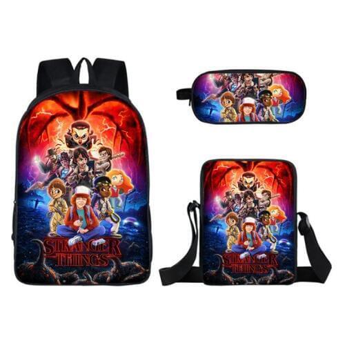 3pcs/set Hot Kids Shooting Game Stars School Bags For Boys Girls Gifts Student Book Backpack Pen Pencil Schoolbag