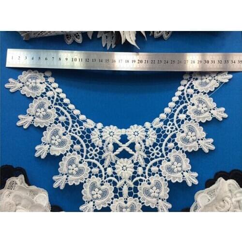 34cm*25cm milk fibre embroidery collar applique,embroidery decoration collar patches,XERY-HCXP0513F