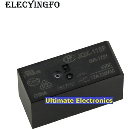 5pcs JQX-115F-005-1ZS1 HF115F-005-1ZS1 A set of conversion 5 pin 12A relay