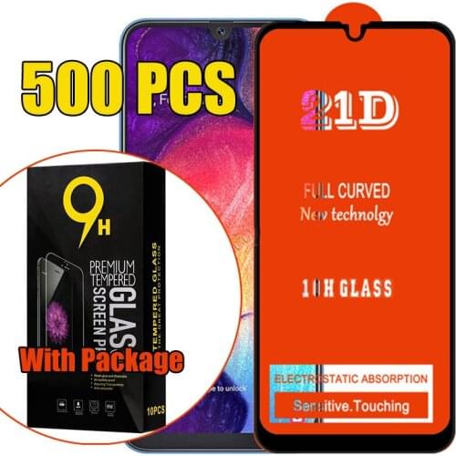 500pcs 21D Tempered Glass Screen Protector For Samsung Galaxy Note 10 Lite A10S A20S A30S A40S A50S A70S M01 M11 M21 With Box