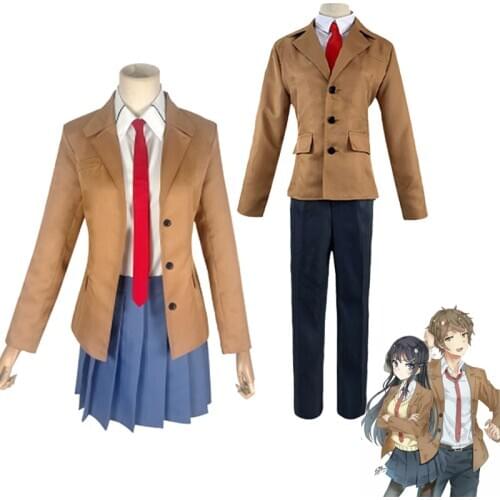 Anime Rascal Does Not Dream of Bunny Girl Senpai Sakurajima Mai Cosplay Costumes Uniform Wig Full Set Women Girls Halloween
