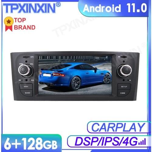 6+128GB Android11 For FIAT Punto Linea 2005 -2009 Car Multimedia Player GPS Navi Audio Stereo Screen DVD Head Unit Tape Recorder