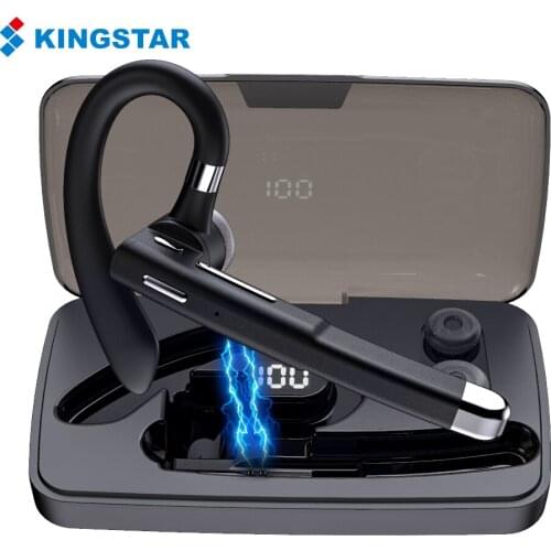 KINGSTAR Business Bluetooth Headset Wireless Headphone With Mic Noise Canceling Driver Handsfree Earphones Ear Hook Headphones