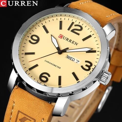 Top Brand Luxury CURREN Men Watch Fashion Military Waterproof Wristwatch Date and Week Display Male Watch Relogio Masculino