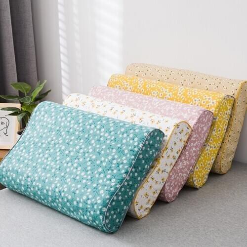 1Pcs Home Pillow Case Cover For Memory Foam Pillow Latex Pillow Floral Printed Cotton Sleeping Pillow Protector 30x50CM/40x60CM