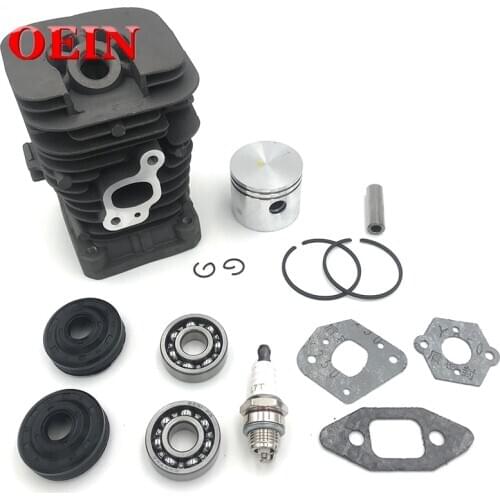 41.1mm chainsaw cylinder and Gasket piston assy Spark Plug Grooved Ball Bearing Kit For Partner 350 Partner 351