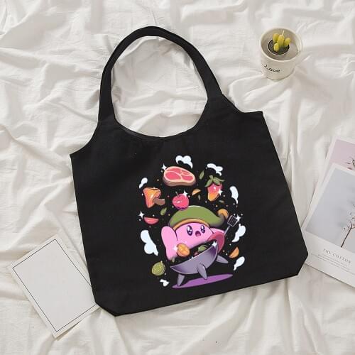Cartoon Abstract Canvas Shopper Bags Women Large Capacity Printed Harajuku Vintage Art Shoulder Bags Borsa Tracolla Donna Grande