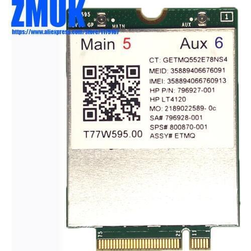 IT4120 T77W595 4G WWAN M.2 150Mbps Module For HP EliteBook 745 7455 820 828 G3 Series,SPS 796928-001 800870-001