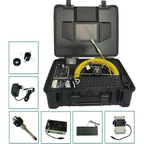 Sewer Tube Pipeline Inspection Camera Waterproof 30M/40M/50M Cable Self leveling Drain Pipe Video Camera DVR recorder SD card