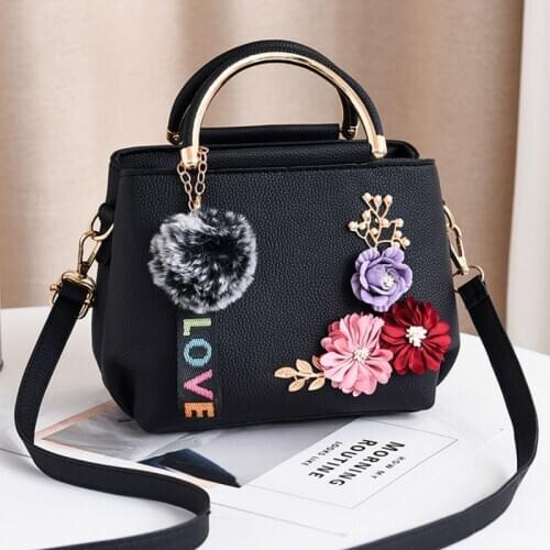 Korean Ladies Small Tote Bags Sweet Girls Fashion Floral Shoulder Bags for Women Handbag 2021 New Casual Shopping Crossbody Bag