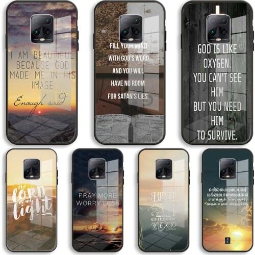 Life is short bible verse Silicone Glass Phone Case For Xiaomi Redmi 9A 8A 7A Note 9 8 7 Pro Y3 9S 8T Balck Cover