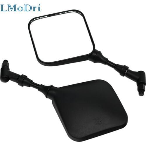 LMoDri Black Dual Sport Motorcycle Mirrors Side Mirrors For Suzuki DR 200 250 DR350 350 DRZ 400 650 DR650 2Pieces/lot