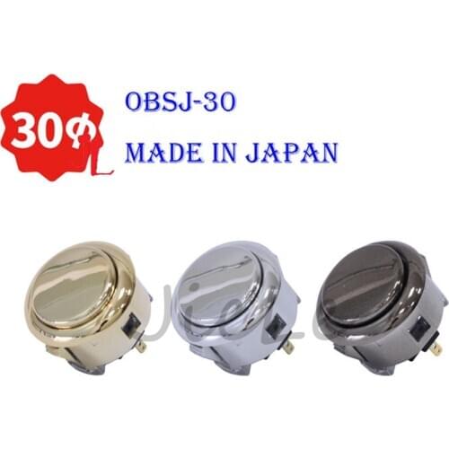 1pcs/lot Original Sanwa Metallic Color Snap In Button Authentic Sanwa OBSJ-24 24mm OBSF-30 30mm Metallic Gold Silver Grey Button
