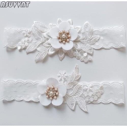 Fashion Wedding Garter Bow Lace Leg Ring White Sexy Thigh Garters Bridal Flower Leg Garter Gift For Girl Women Party Dress Up