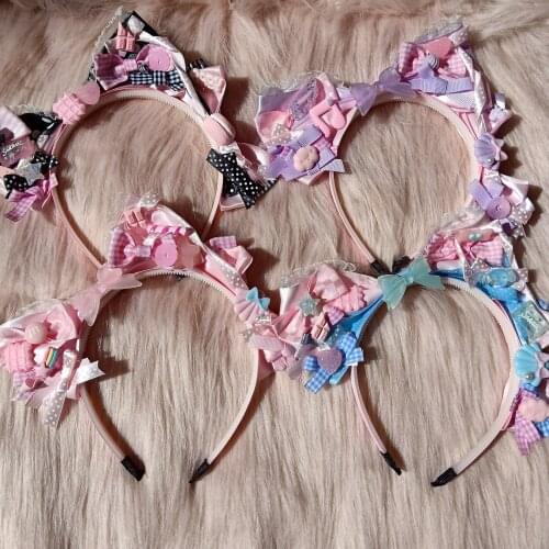 Hand Made Lolita Bared Sweet KC Cute Hair Accessories Hair Bands APMT Ancient Sweet Bared