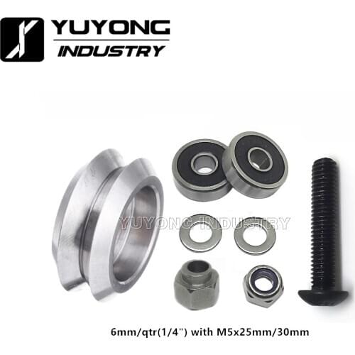 Adjustable precise CNC Metal Dual v wheel kits with eccentric spacers for v-slot Rail OX CNC C-Beam parts