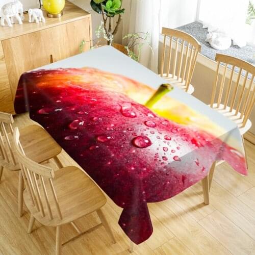 Water Drops Tablecloth Dustproof Dinner Table Cloth Rectangular Wedding Decoration Table Cover Home Textiles