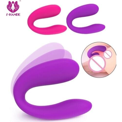 Portable Mini U Shape G-spot Anal Double-head Dildo Vibrator Sex Toy for Women Couple Clitoris Stimulator Vagina Pussy Massager