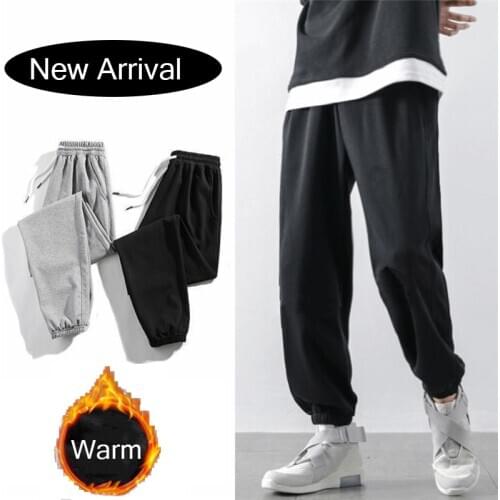 Warm Sweatpants Men 2020 Fall Winter Fashion Streetwear Outdoor Sport Loose Jogging Pants Trendy Trousers Pantalones De Hombre