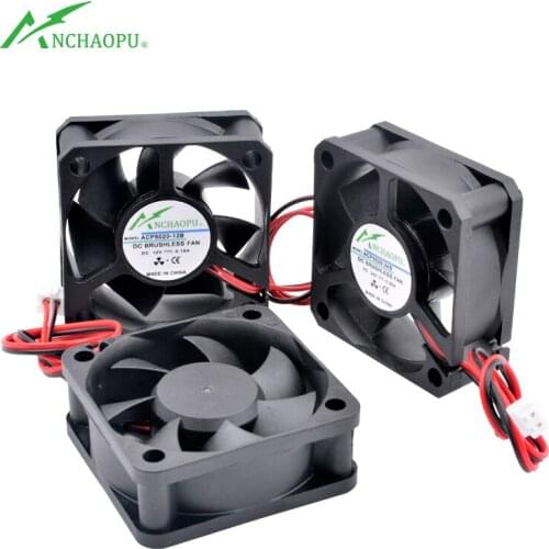 ACP5020 5cm 50mm fan 50x50x20mm DC5V 12V 24V 2pin Cooling fan suitable for chassis power supply charger printer inverter