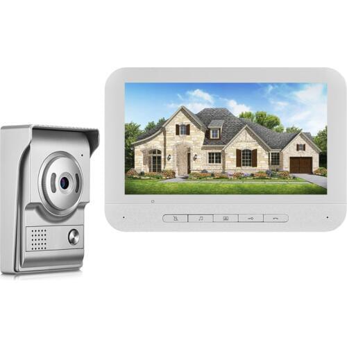 Video Doorbell Door Phone 7" Color Screen with Waterproof Outdoor Camera Two-way Audio Night Vision for Home Intercom System