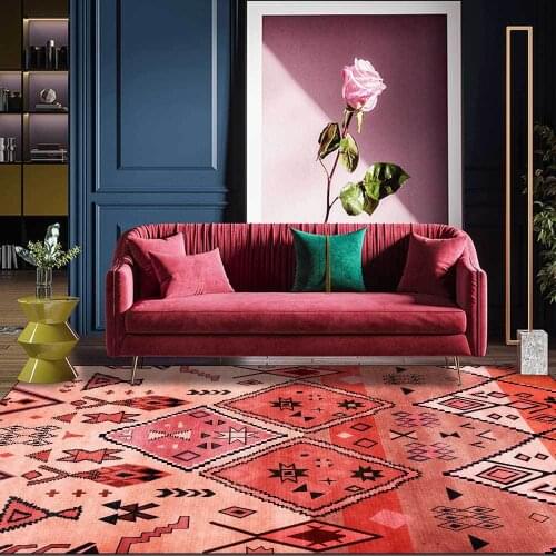 Vintage Persian Carpets For Living Room Bedroom Area Rugs Non-Slip Floor Mat Absorbent Carpet Morocco Ethnic Boho Home Retro