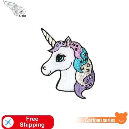 Unicorn Magical Patch Pony Embroidered Iron on Patches Cartoon Accessories Cute Thing Sewing Badge Wholesale Patch High Quality