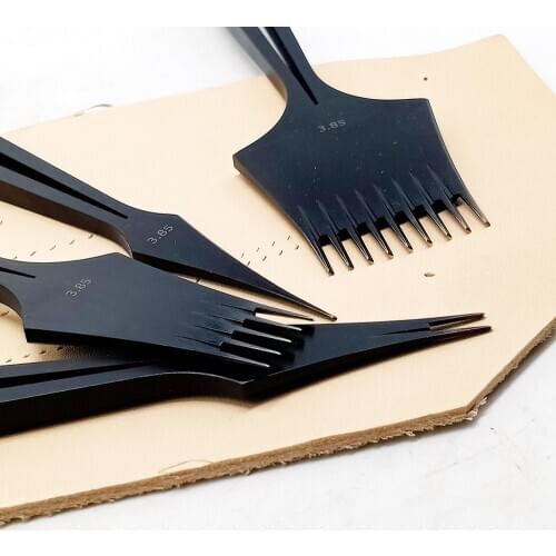Leather Stitching Chisel 2.7/3.0/3.38/3.85mm Prong Black color stainless steel Hand polished French Style