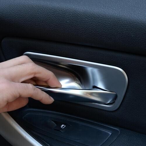 4pcs ABS Chrome Interior Door Handle Bowl Trim Cover Sticker for BMW 3 4 Series f30 f32 f35 316i 318i 320li 2013-2018 Accessory