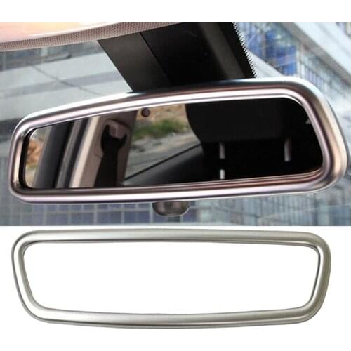 ABS Chrome Car Styling Inner Rearview mirror Frame Decoration Cover Sticker For Jaguar F-pace X761 2016 2017 Accessories