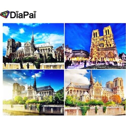 DIAPAI 5D DIY Diamond Painting 100% Full Square/Round Drill "Castle building landscape" 3D Embroidery Cross Stitch Home Decor