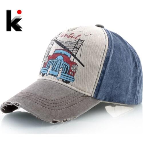 Washed Cotton Dad Hat For Men Fashion Hand Painted Style Baseball Cap Women Snapback Baseball Hats Outdoor Visor Caps Golf Bones