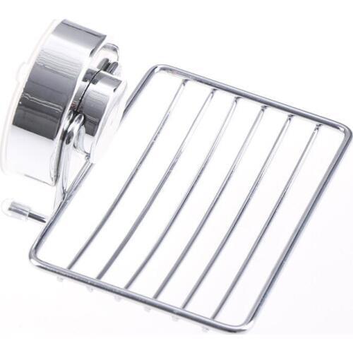Vacuum Suction Cup Soap Holder Steel Cup Box Dish Basket Soap Storage Rack For Home Bathroom Wall Container