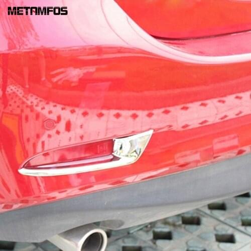 For Mazda 6 M6 Atenza 2013 2014 2015 2016 Chrome Rear Fog Light Lamp Cover Trim Foglight Frame Sticker Accessories Car Styling