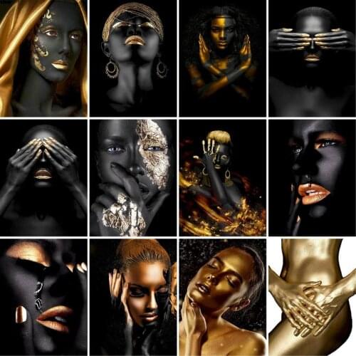 GATYZTORY Painting By Numbers For Adults African Women Frame Paintings on Canvas Picture Oil Paint By Number DIY Gift Home Decor