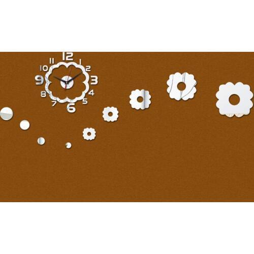 Hot sale 2019 home decor acrylic mirror big ring indoor wall clock modern design sticker direct selling watches