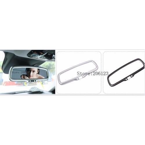 Carbon Fiber Style For Alfa Romeo Giulia Stelvio 2016 2017 2018 ABS Plastic Car Interior Rearview Mirror Frame Trim Accessories