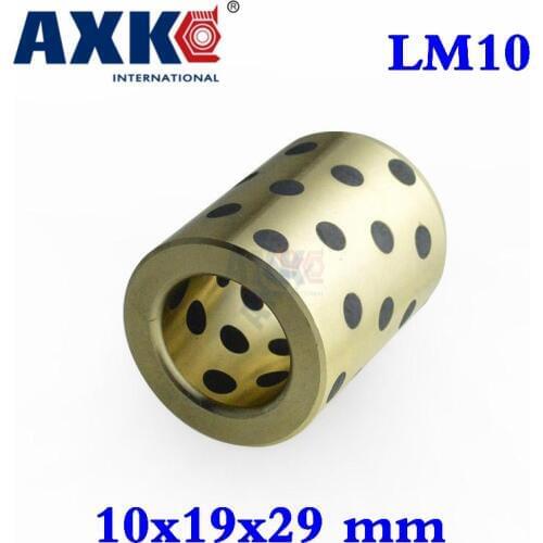 2021 Hot Sale 4pcs Free Shipping 10x19x29 Mm Linear Graphite Copper Set Bearing Bushing Oil Self-lubricating Jdb Lm10uu Lm10