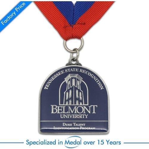 Low price custom print LOGO metal medals factory price medals with ribbons