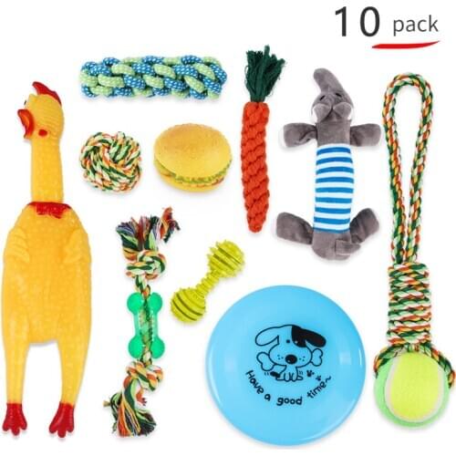 Hot New Dog Toy Grinding Teeth Bite Resistant Interactive Pet Toy Set Dog Supplies dogs pets accessories peluche plush dog toys