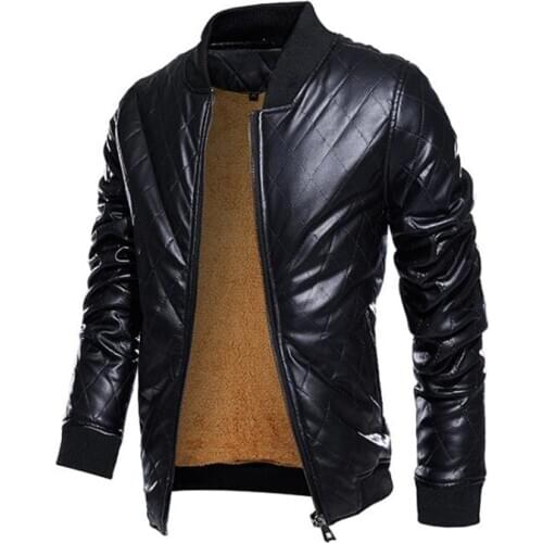 2020 Winter New Casual Motorcycle PU Jacket Biker Leather Coats European Windbreaker Leather Jacket