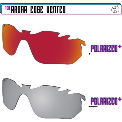 EZReplace Polarized Replacement Lenses for - Oakley Radar Edge Vented Sunglasses - Sir P Plus-RedP Plus