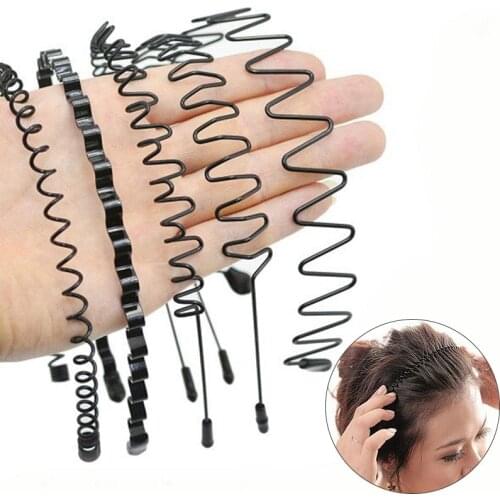 Wash Clip Headband Men And Women 2021 Hot Popular Japan And Korea Stylish All-Match Alloy And Plastic Wave Headband Thin Hairpin