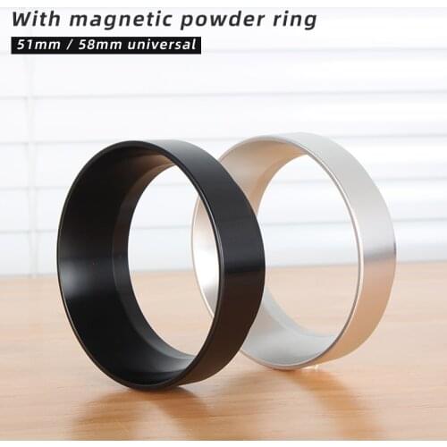 With magnetic anti-flying powder ring espresso coffee powder receiver 51/58mm handle general barista tool